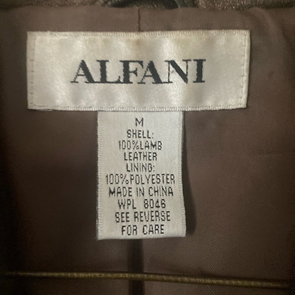 ALFANI Lamb Leather Jacket - Picture 4 of 6